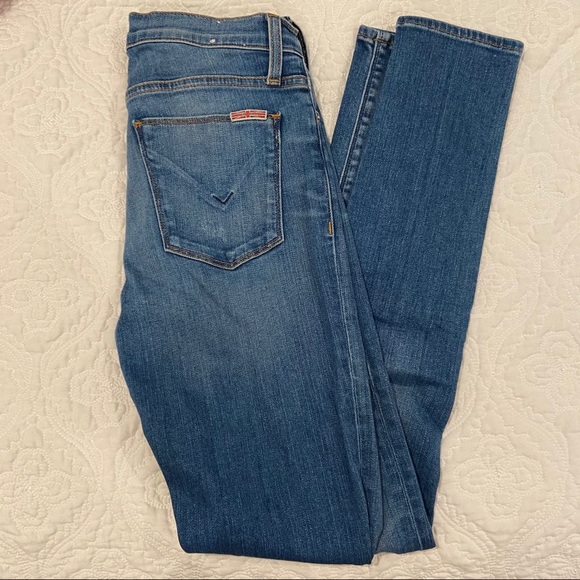 HUDSON BARBARA DISTRESSED SKINNY JEANS SZ 27 - Picture 8 of 9